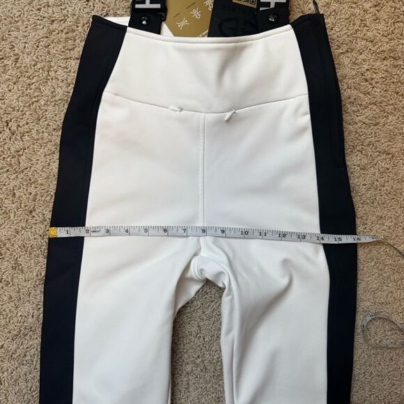 GOLDBERGH WOMEN'S HIGH END SALOPETTE SKI PANTS BIB WHITE BLACK NWT US 4 - Picture 11 of 13